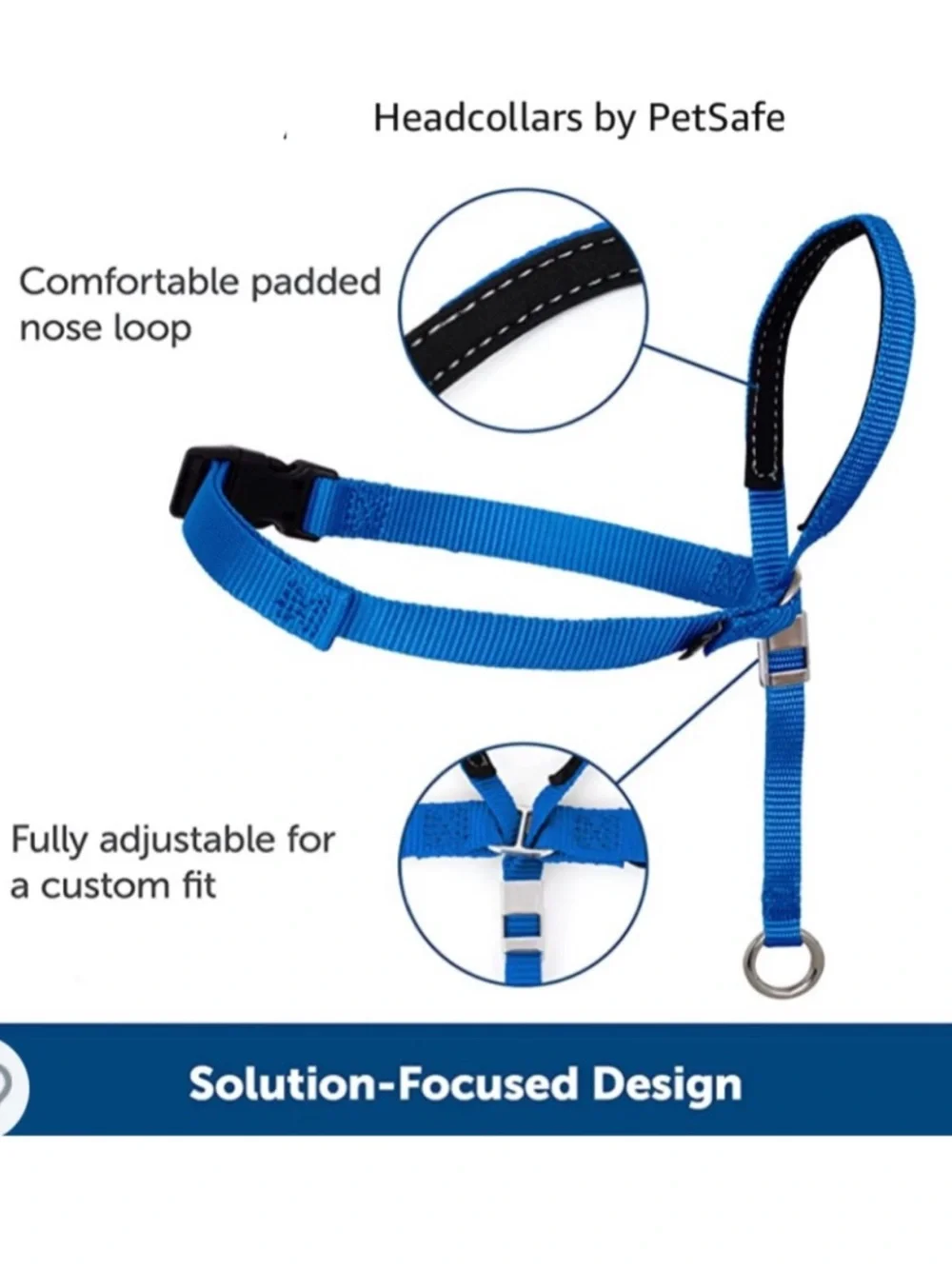 PetSafe Blue Gentle Leader with Matching Leash Sz M